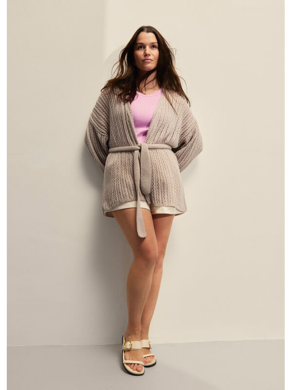 Lana Grossa CARDIGAN Cotton Wool - Strikkeoppskrift (SE)