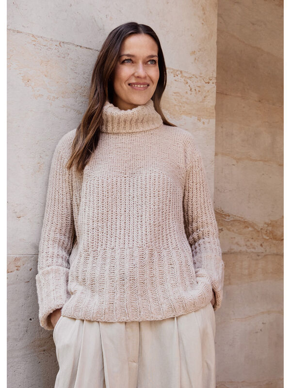 Lana Grossa PULLOVER Soffio - Strikkeoppskrift (DK)