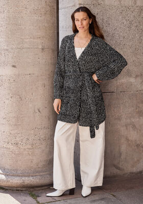 CARDIGAN Cool Wool & Cool Wool Lace - Strikkeoppskrift (DK) fra Lana Grossa