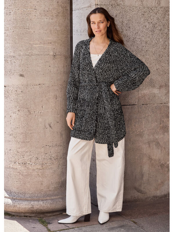 Lana Grossa CARDIGAN Cool Wool & Cool Wool Lace - Strikkeoppskrift (DK)
