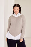 Lana Grossa PULLOVER Cool Wool - Strikkeoppskrift (DK)