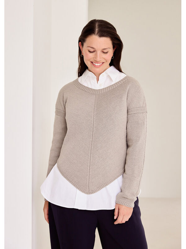 Lana Grossa PULLOVER Cool Wool - Strikkeoppskrift (DK)