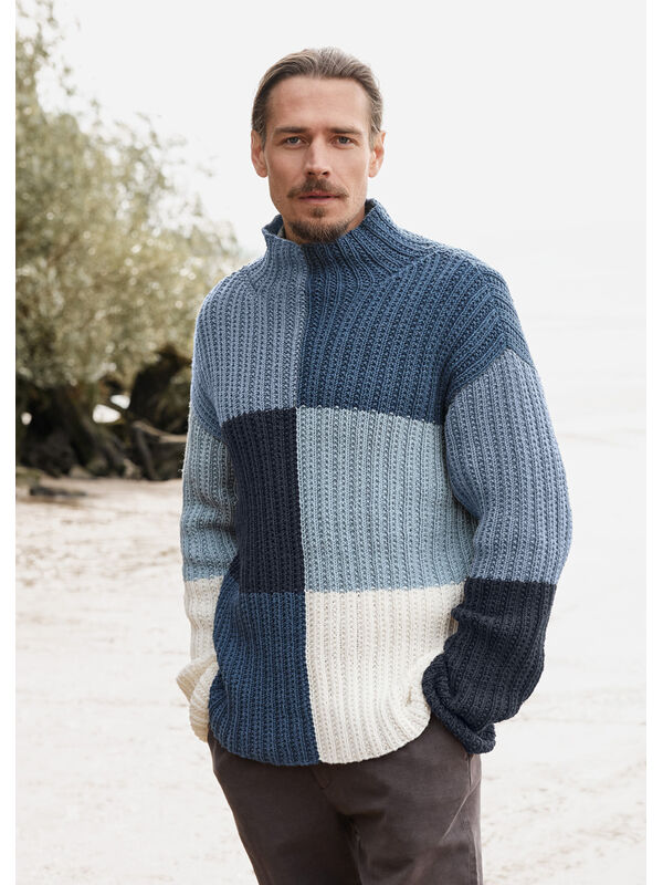 Lana Grossa PULLOVER Cool Wool Big - Strikkeoppskrift (DK)