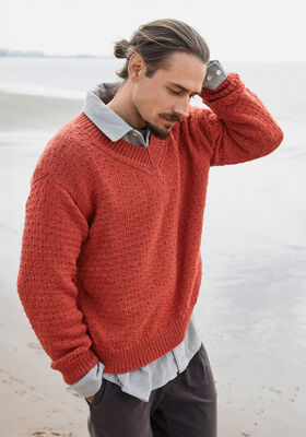 PULLOVER Bingo Mélange - Strikkeoppskrift (DK) fra Lana Grossa