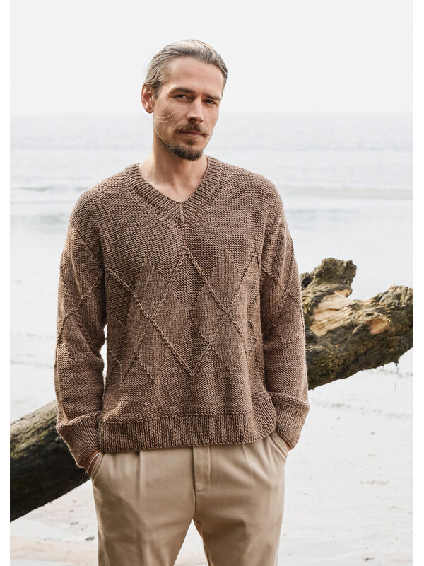 Lana Grossa PULLOVER Merino Superiore & Ecopuno - Strikkeoppskrift (DK)