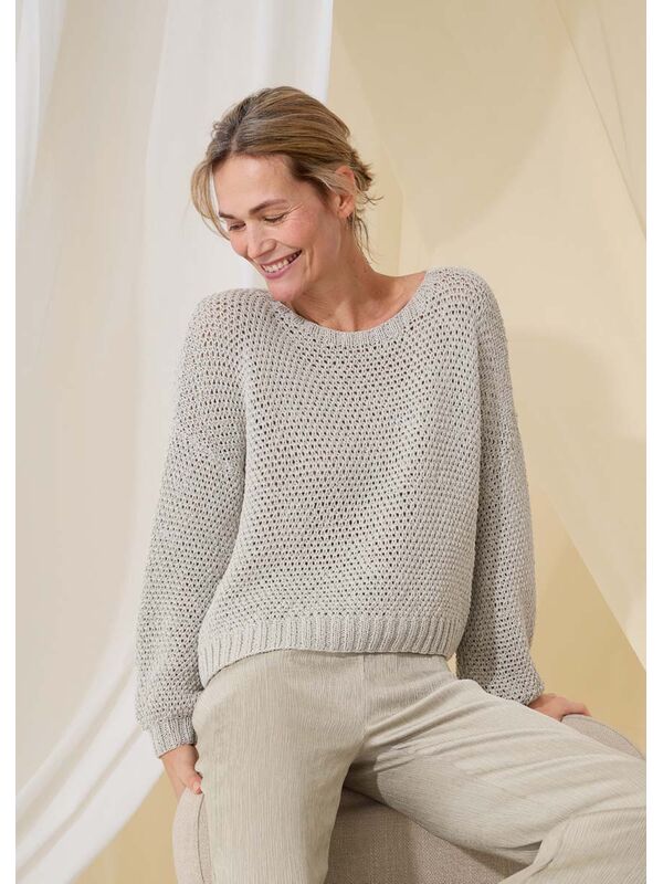 Lana Grossa PULLOVER Cotton Silk - Strikkeoppskrift (NO)