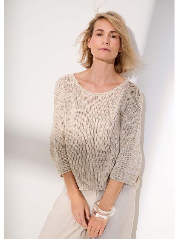Lana Grossa PULLOVER Linissimo & Landlust Sommerseide - Strikkeoppskrift (NO)