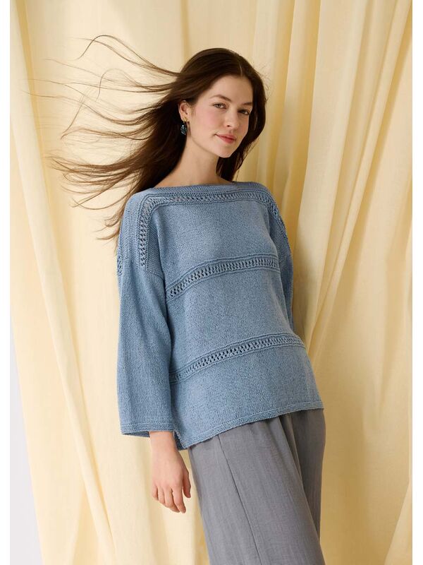 Lana Grossa PULLOVER Summer Cashmere - Strikkeoppskrift (NO)