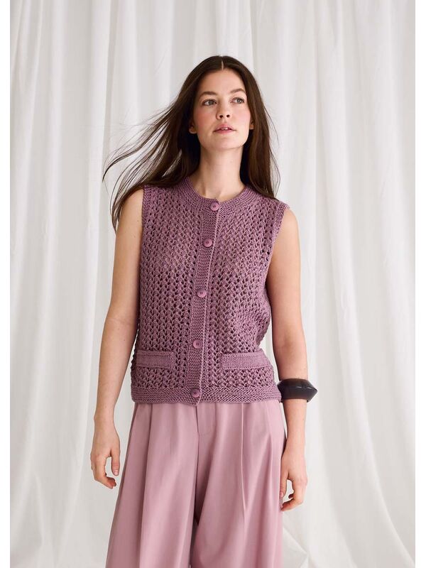 Lana Grossa VEST Summer Cashmere - Strikkeoppskrift (NO)