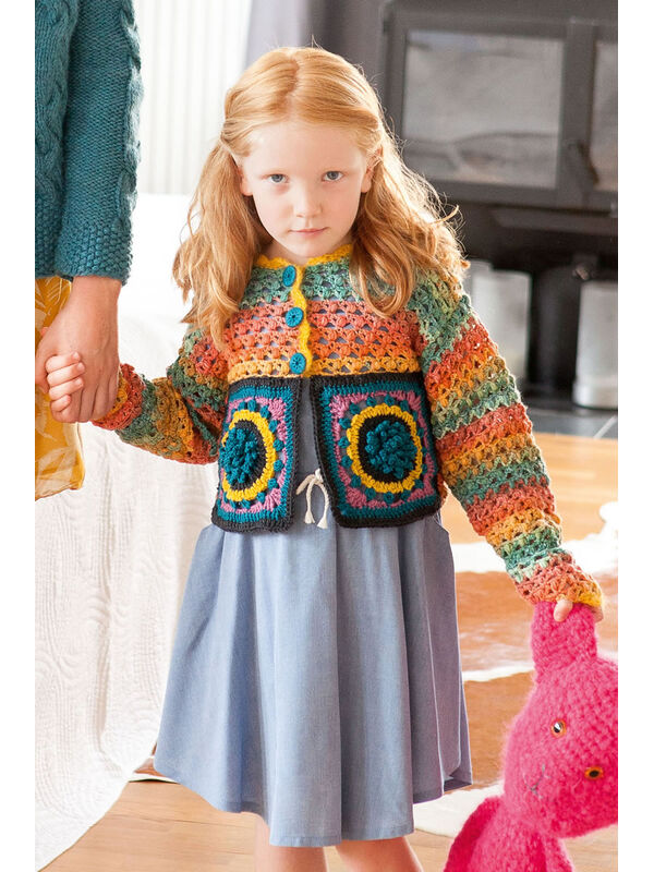 Lana Grossa KINDERJACKE MIT MOTIVEN UND NOPPENMUSTER Cool Wool Big Color/Uni/Melange/ Silkhair - German Edition