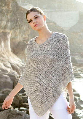 PONCHO IM RIPPENWEBMUSTER Linarte - German Edition fra Lana Grossa