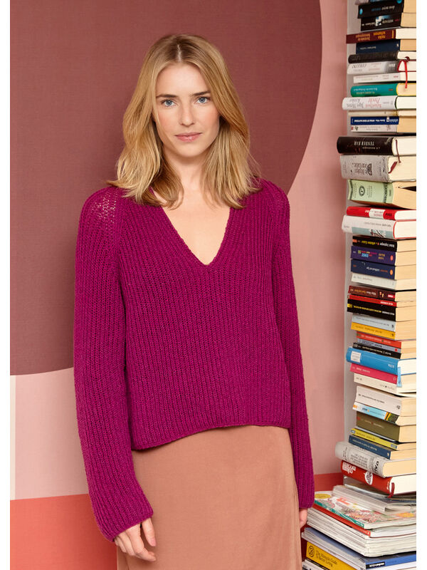 Lana Grossa PULLOVER Cashmere 16 Fine - Strikkeoppskrift (NO)