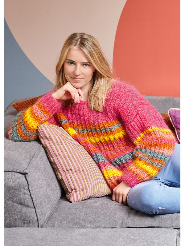 Lana Grossa PULLOVER Brigitte No. 3 - Strikkeoppskrift (NO)