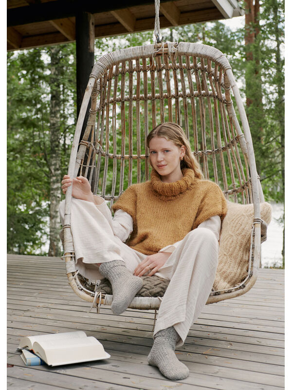 Lana Grossa PONCHO-PULLOVER Brigitte No. 2 & Brigitte No. 3 - Strikkeoppskrift (SE)