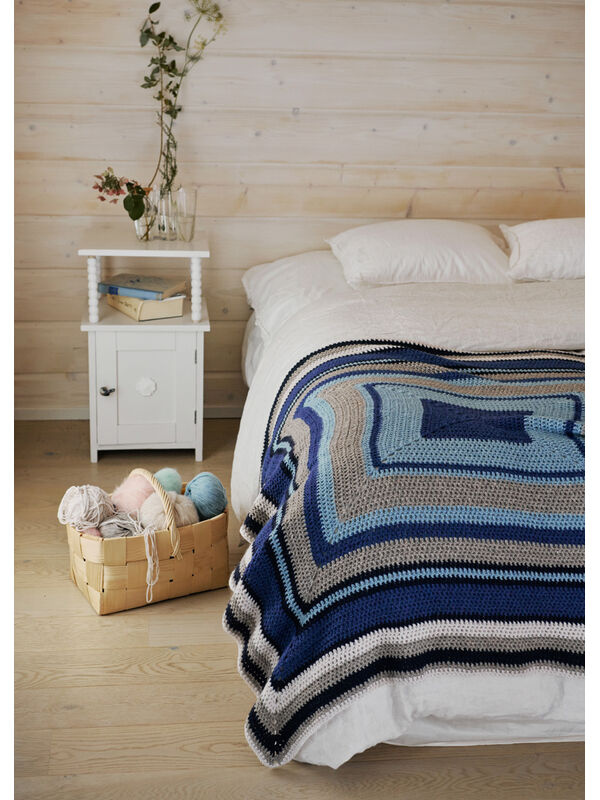 Lana Grossa HEKLET PLAID Alta Moda Alpaca - Hekleoppskrift (SE)