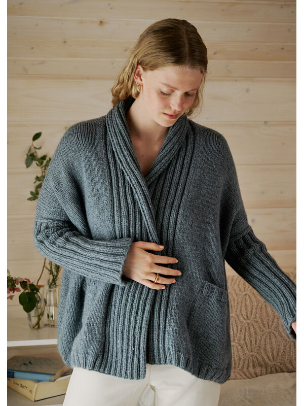 Lana Grossa CARDIGAN Alta Moda Cashmere 16 - Strikkeoppskrift (SE)