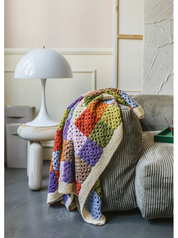 Lana Grossa HEKLET PLAID Ecopuno - Hekleoppskrift (SE)