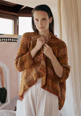 CARDIGAN Ecopuno & Silkhair - Strikkeoppskrift (SE) fra Lana Grossa