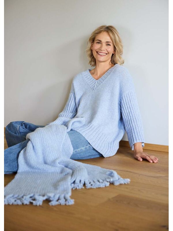 Lana Grossa PULLOVER Cool Merino - Strikkeoppskrift (DK)