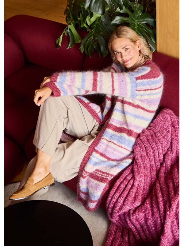 Lana Grossa FRAKKE Mohair Moda - Strikkeoppskrift (SE)