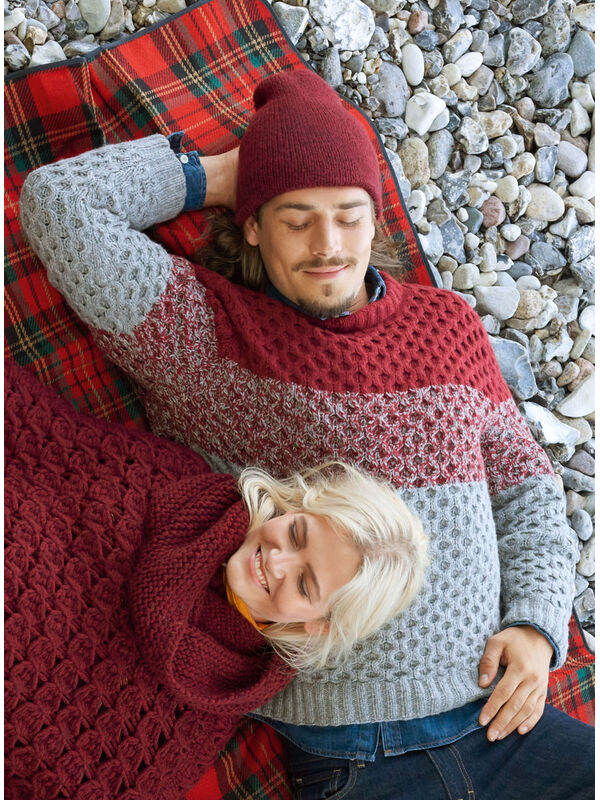 Lana Grossa PULLOVER Cashmere 16 Fine - Strikkeoppskrift (DK)