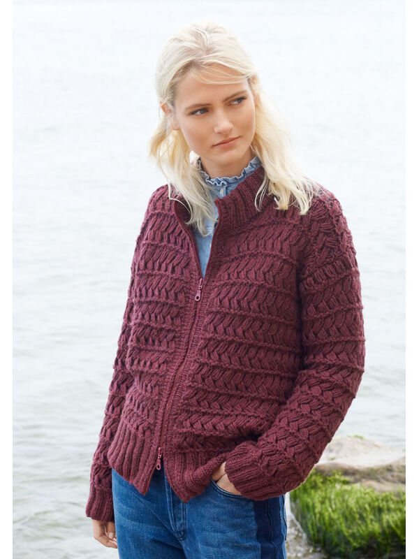 Lana Grossa JAKKE Alta Moda Cashmere 16 - Strikkeoppskrift (DK)