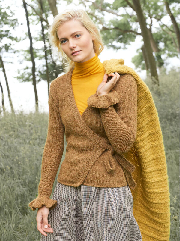 Lana Grossa JAKKE Alta Moda Alpaca - Strikkeoppskrift (DK)