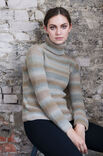 Lana Grossa SWEATER I HALVPATENT Cashmere 16 Fine Dégradé - Strikkeinstruksjoner (DK)