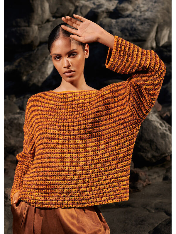 Lana Grossa PULLOVER Landlust Sommerseide - Strikkeoppskrift (DK)