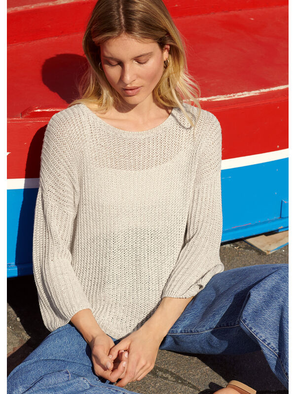 Lana Grossa PULLOVER Solo Lino - Strikkeoppskrift (DK)