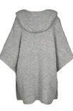 Lana Grossa GLATTSTRIKKET HETTEPONCHO MED KANTER MED LØFTE MASKER Lala Berlin Lovely Cotton - Strikkeoppskrift (NO)