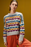 Lana Grossa PULLOVER MED RILLER-HULLMØNSTER Alta Moda Cashmere 16 - Strikkeoppskrift (NO)