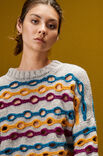 Lana Grossa PULLOVER MED RILLER-HULLMØNSTER Alta Moda Cashmere 16 - Strikkeoppskrift (NO)