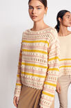 Lana Grossa PULLOVER I MØNSTERMIX Ecopuno - Strikkeoppskrift (DK)