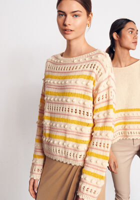PULLOVER I MØNSTERMIX Ecopuno - Strikkeoppskrift (DK) fra Lana Grossa