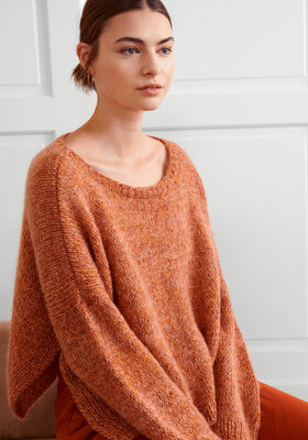 GLATTSTRIKKET PULLOVER Silkhair, Ecopuno & Brillino - Strikkeopskrift (NO) fra Lana Grossa
