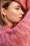Lana Grossa PULLOVER I AJOURMUSTER Linarte & Silkhair - Strikkeoppskrift (DK)