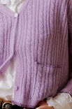 Lana Grossa CARDIGAN Ecopuno & Brillino - Strikkeoppskrift (DK)