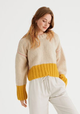 PULLOVER Lala Berlin Lovely Cotton Inserto - Strikkeoppskrift (DK) fra Lana Grossa