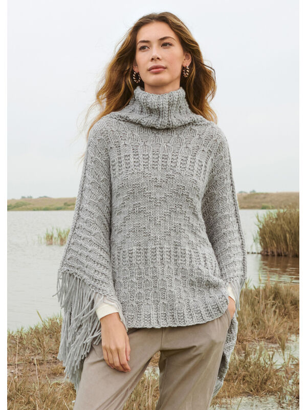 Lana Grossa PONCHO Alta Moda Cashmere 16 - Strikkeoppskrift (SE)