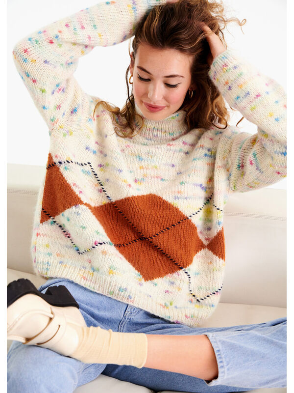 Lana Grossa PULLOVER Lala Berlin Lovely Cotton Inserto & Brigitte No. 2 - Strikkeoppskrift (DK)