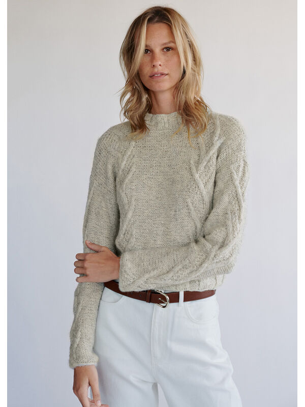 Lana Grossa PULLOVER Natural Alpaca Pelo - Strikkeoppskrift (SE)