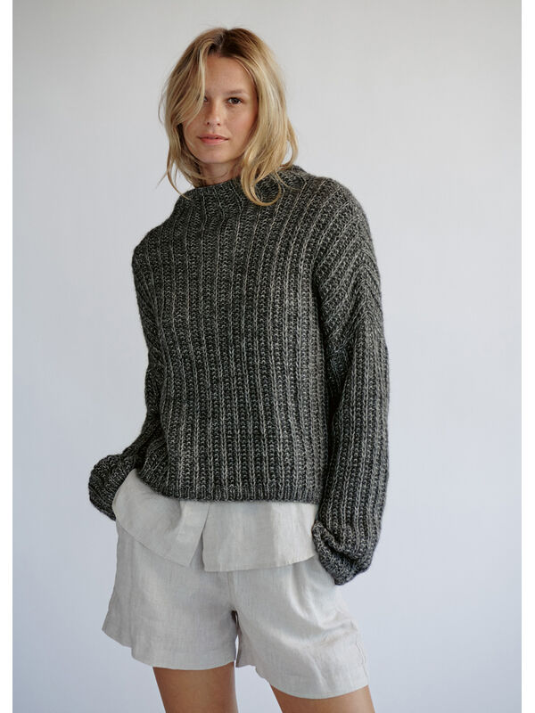 Lana Grossa PULLOVER Natural Alpaca Pelo - Strikkeoppskrift (SE)