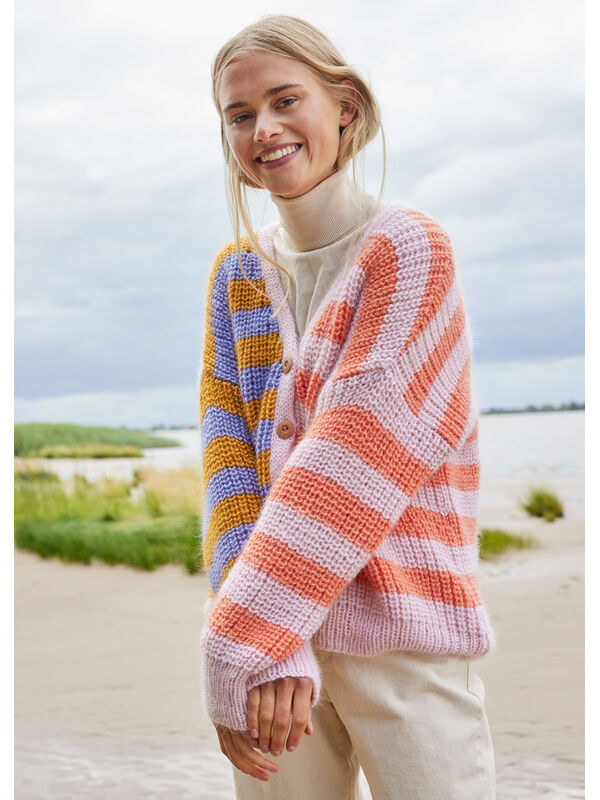 Lana Grossa JAKKE Cool Wool Big & Silkhair - Strikkeoppskrift (SE)