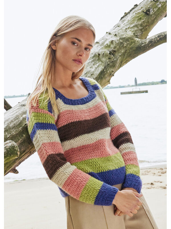 Lana Grossa PULLOVER Brigitte No. 2 - Strikkeoppskrift (SE)