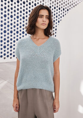 T-SHIRT Ecopuno & Silkhair - Strikkeoppskrift (SE) fra Lana Grossa
