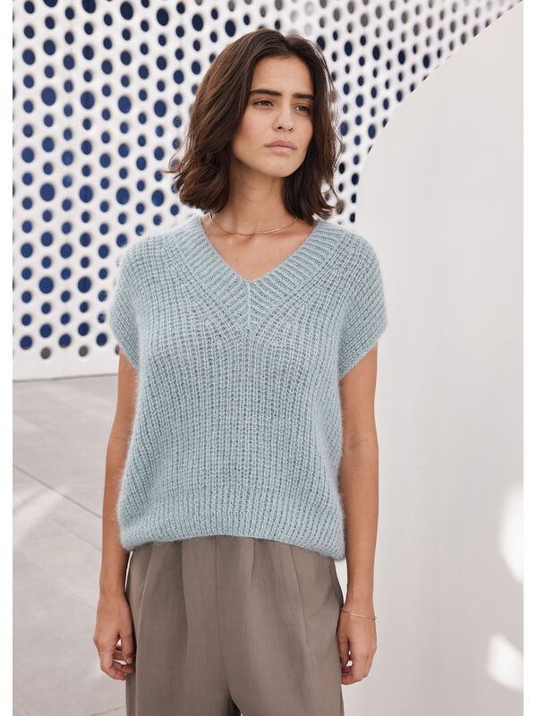Lana Grossa T-SHIRT Ecopuno & Silkhair - Strikkeoppskrift (SE)