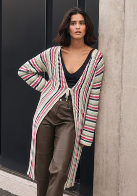 HEKLET LANG CARDIGAN Elastico - Hekleoppskrift (SE) fra Lana Grossa