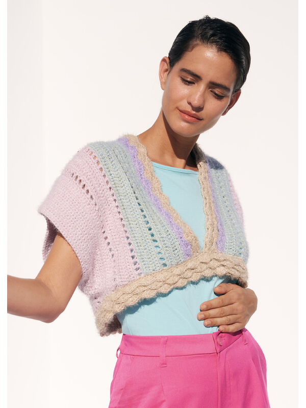 Lana Grossa HEKLET TOP Cotton Wool & Per Fortuna - Hekleopskrift (SE)