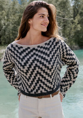 PULLOVER Lala Berlin Lovely Cotton - Strikkeoppskrift (DK) fra Lana Grossa